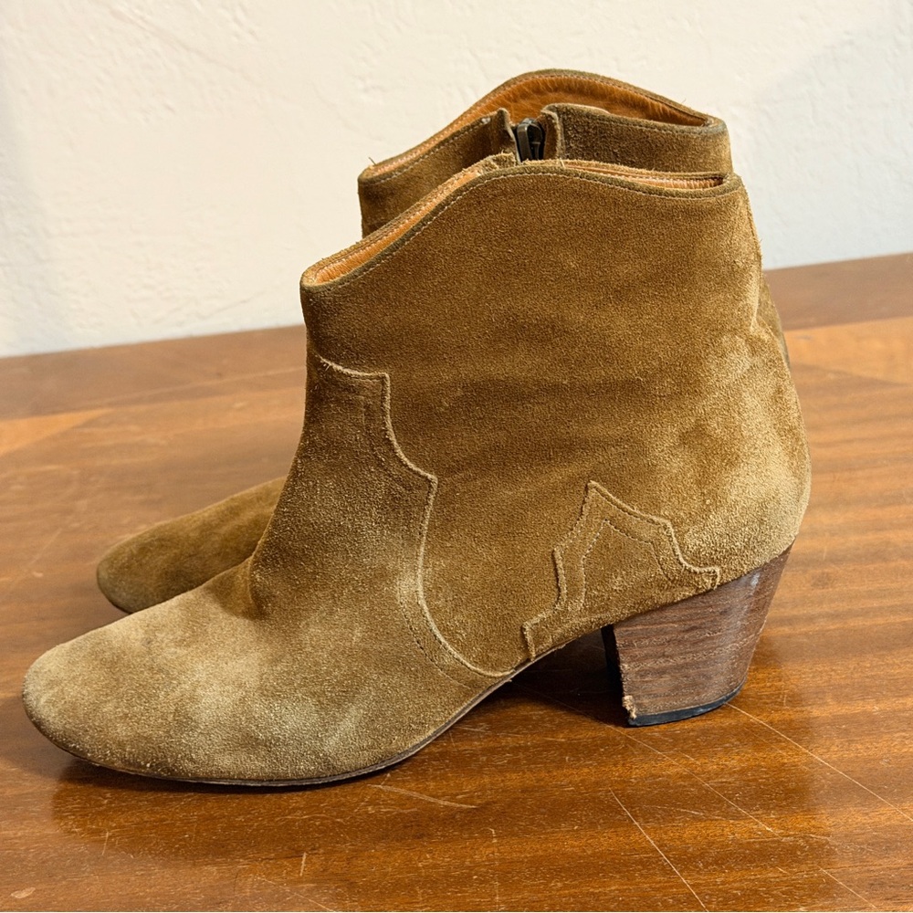 ISABEL MARANT Dicker Boots Western Suede Brown - Picture 5 of 11